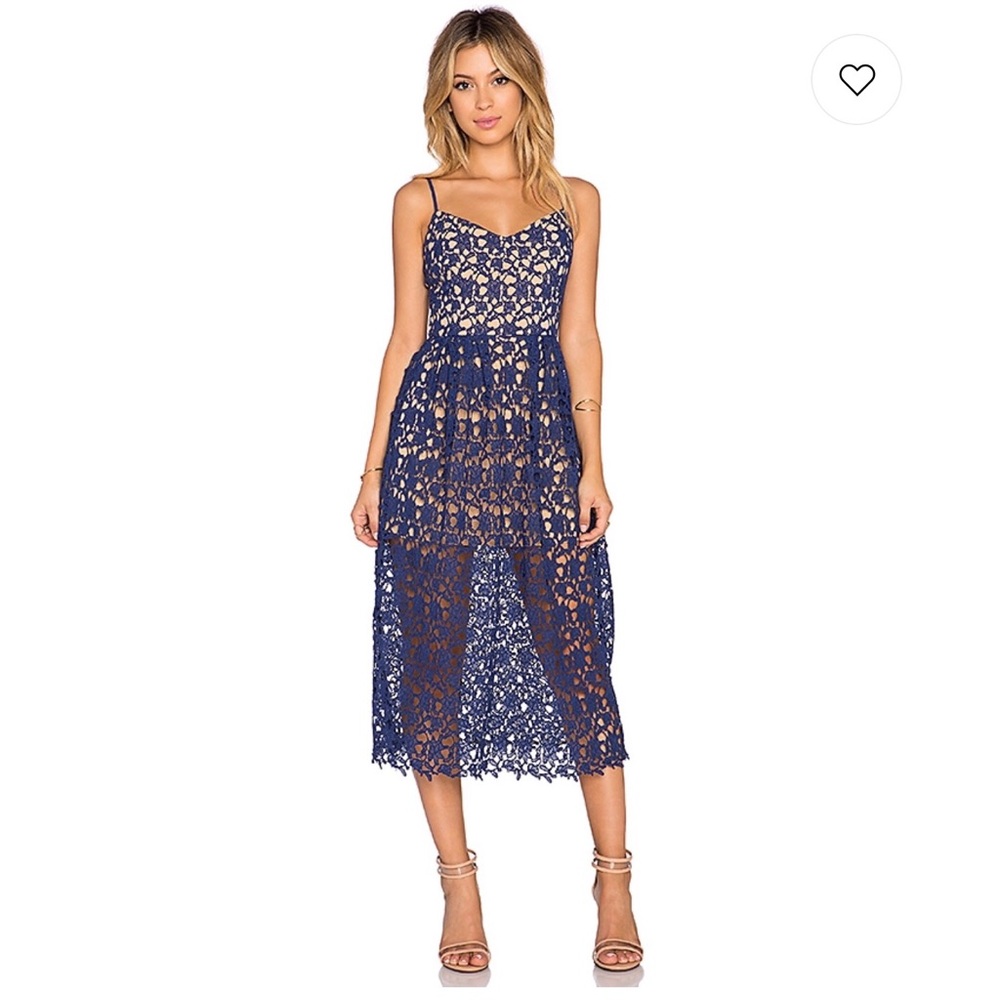 Toby Heart Ginger Crochet Midi Dress